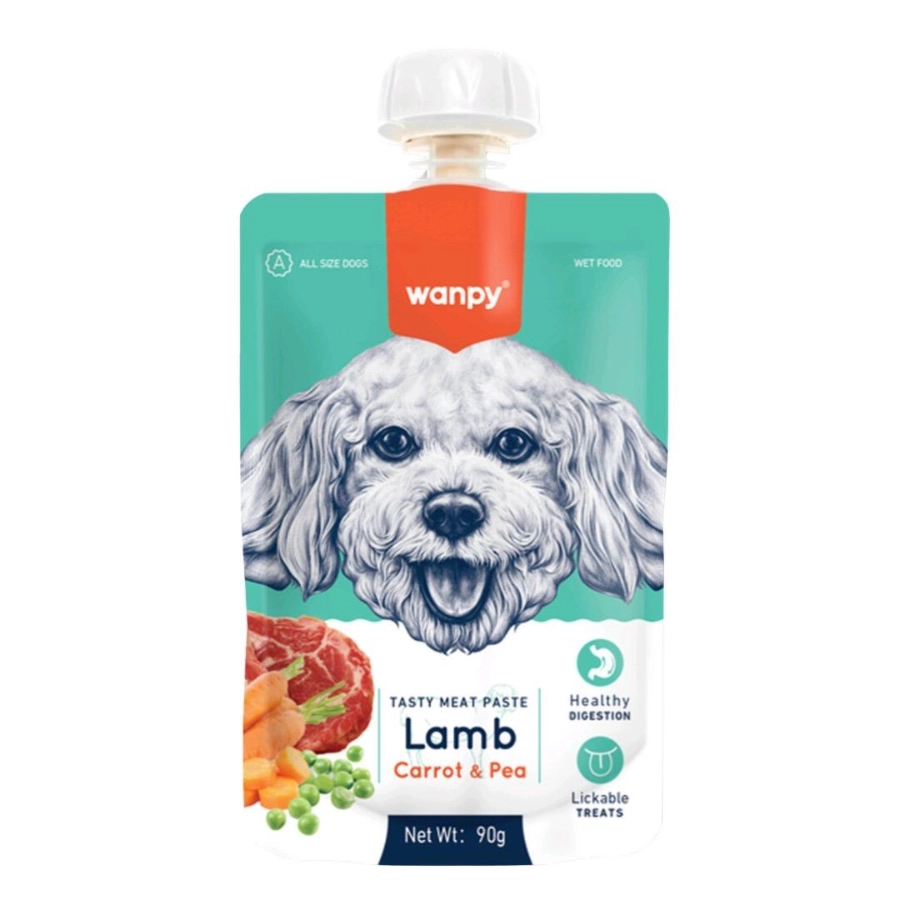 Wanpy Tasty Meat Paste Coredero Con Zanahorias Y Guisantes