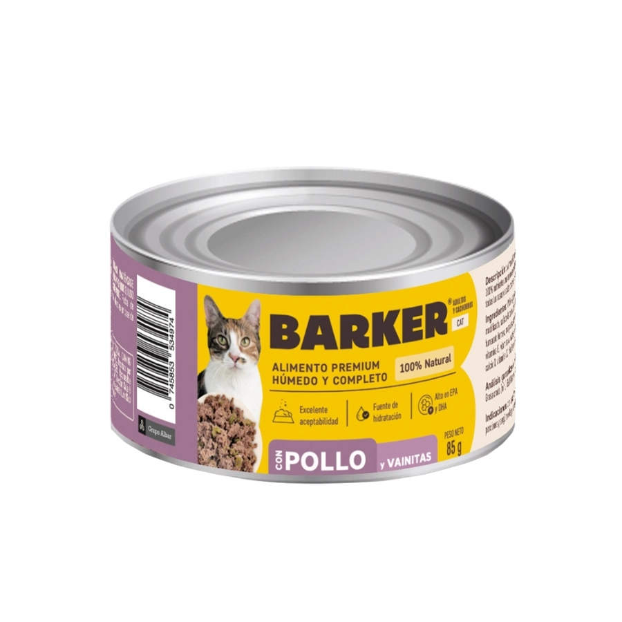 Barker Gato Húmedo Pollo Y Vainitas 85Gr