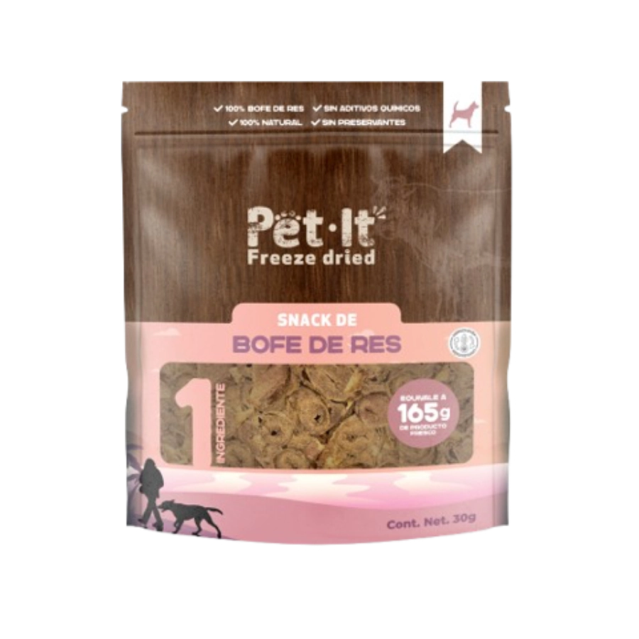 Pet It Snack Liofilizado Bofe De Res 30Gr, , large image number null