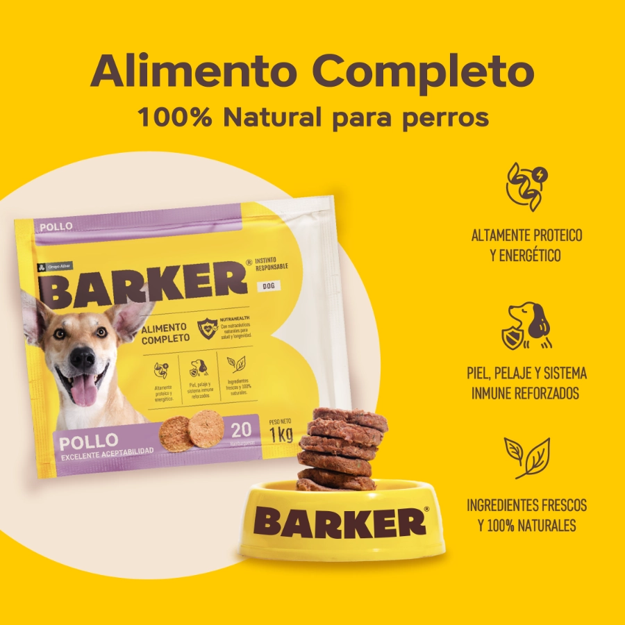 Barker Pollo (1kg) 20 Hamburguesas, , large image number null