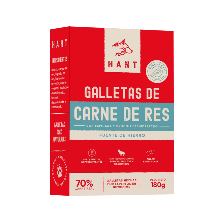 Hant Perro Galletas De Res 180Gr, , large image number null