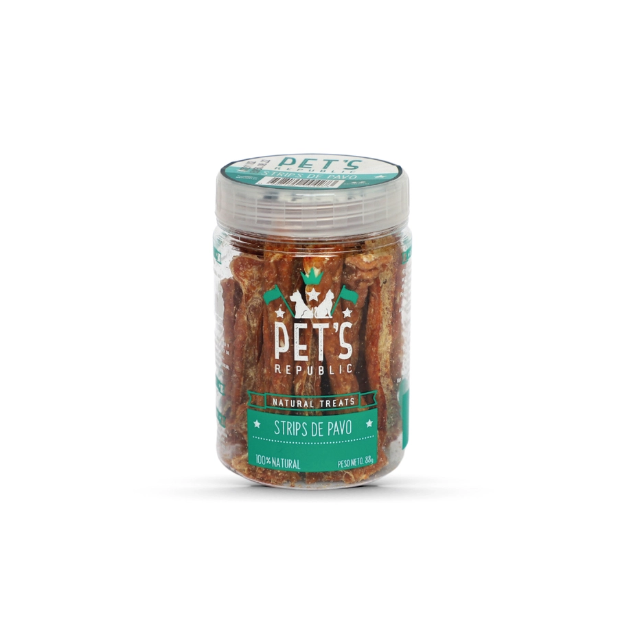 Snack Pet's Republic Strips de Pavo x 88gr