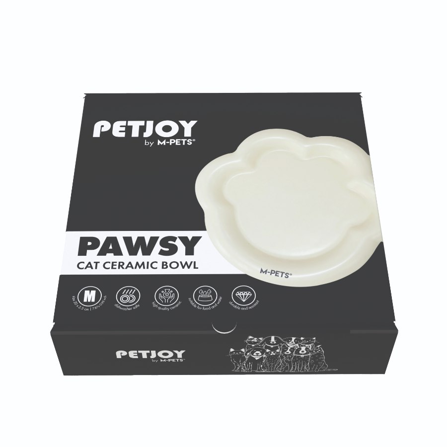 Petjoy Pawsy Bowl M White 175 Ml, , large image number null
