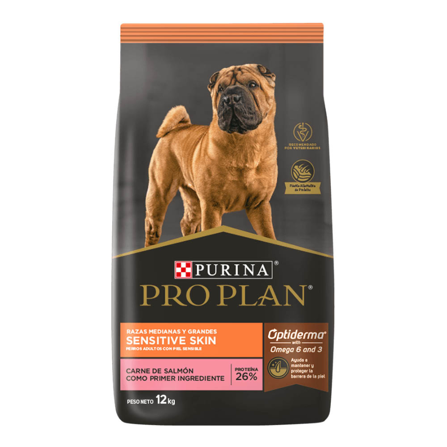 Pro Plan Optiderma Sensitive Skin Razas Medianas Y Grandes 12 Kg, , large image number null