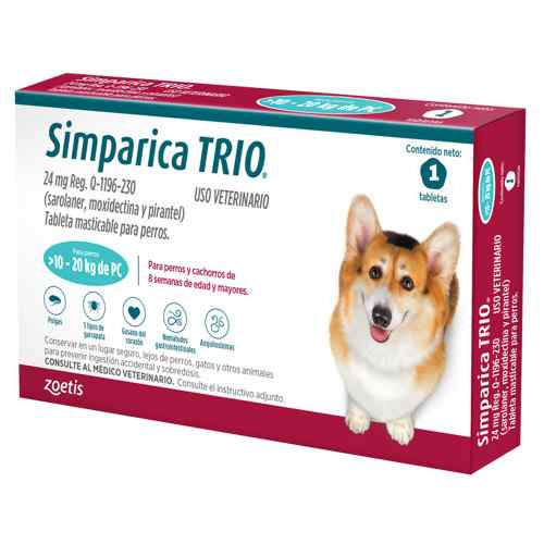 Simparica Trio Azul 10.1 20 Kg X 1 Tab