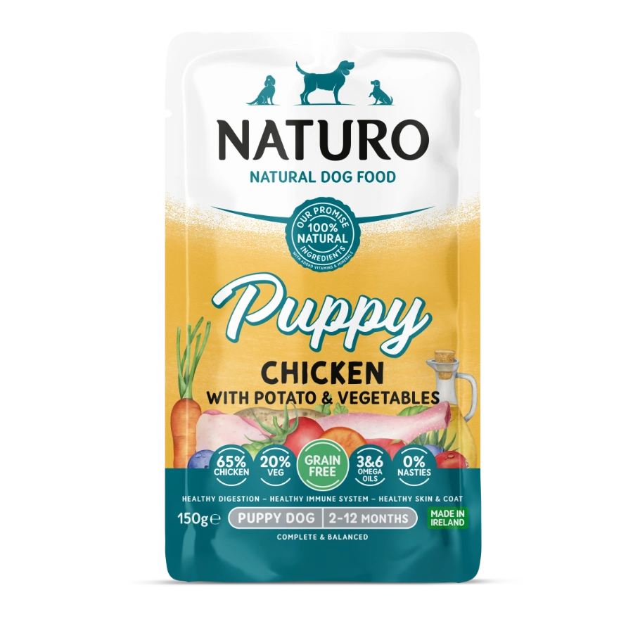 Naturo Mini Pollo, Papa y Vegetales - Libre de Granos para perro cachorro 150 g