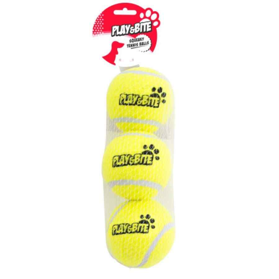 Play&Bite 3 Squeaky Tennisballs, , large image number null