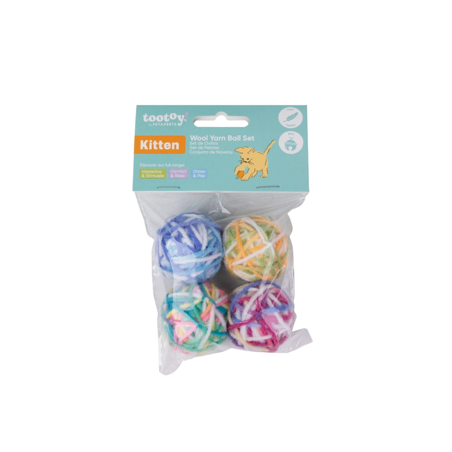 Tootoy! Kitten Rattle Wool Balls Set