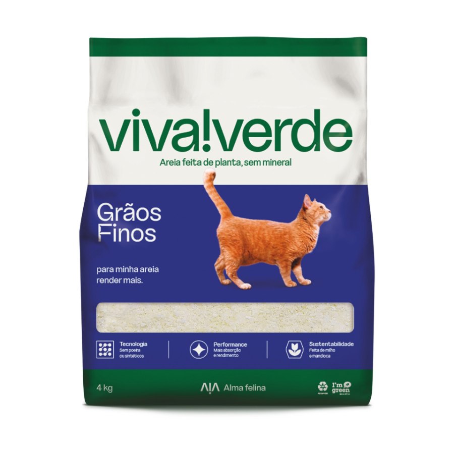 Arena para gato viva verde 4 kg Granos Finos, , large image number null