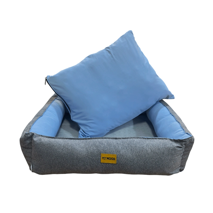 Sofa Cama De Verano Gris Y Celeste