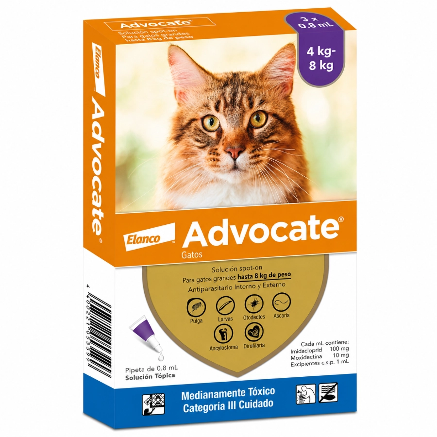 Advocate Gato Solucion Topica (4 A 8Kg), , large image number null