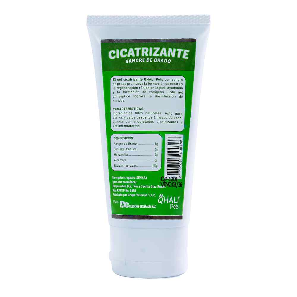 Cicatrizante Qhali Pets X 90 Gr. Gel (Sangre De Grado), , large image number null