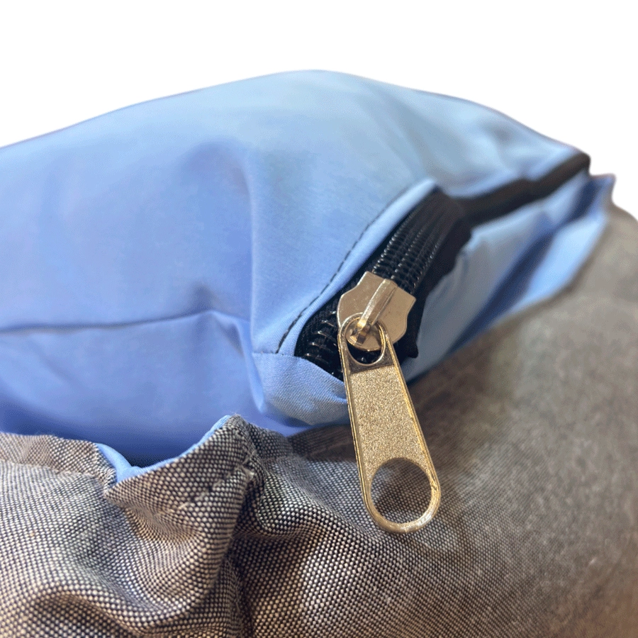 Sofa Cama De Verano Gris Y Celeste, , large image number null