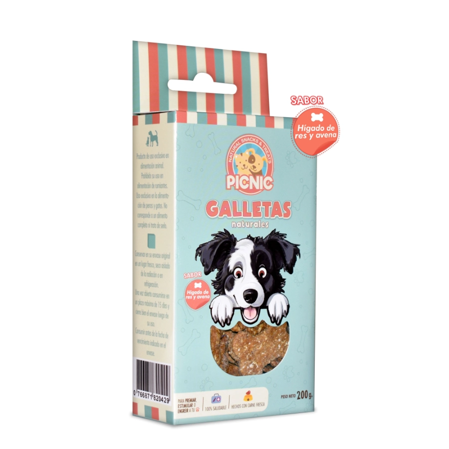 Galletas Picnic En Base A Higado Y Avena 200g, , large image number null