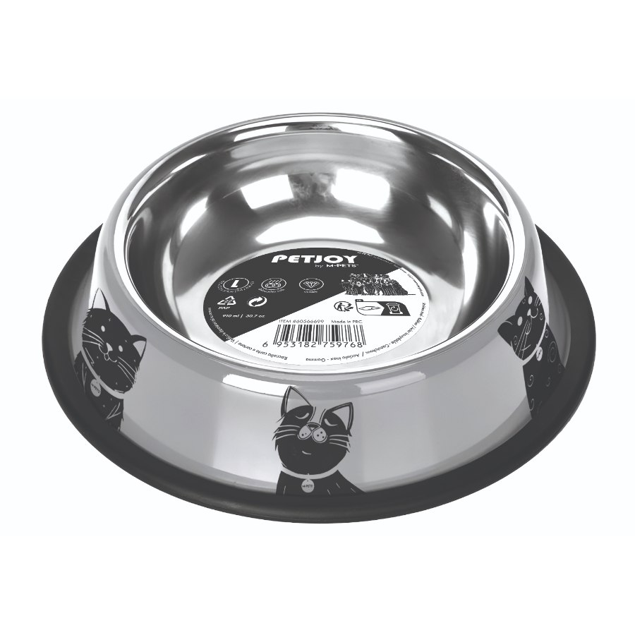 Petjoy Purrbowl Catfamily L Monochrome 910 Ml, , large image number null