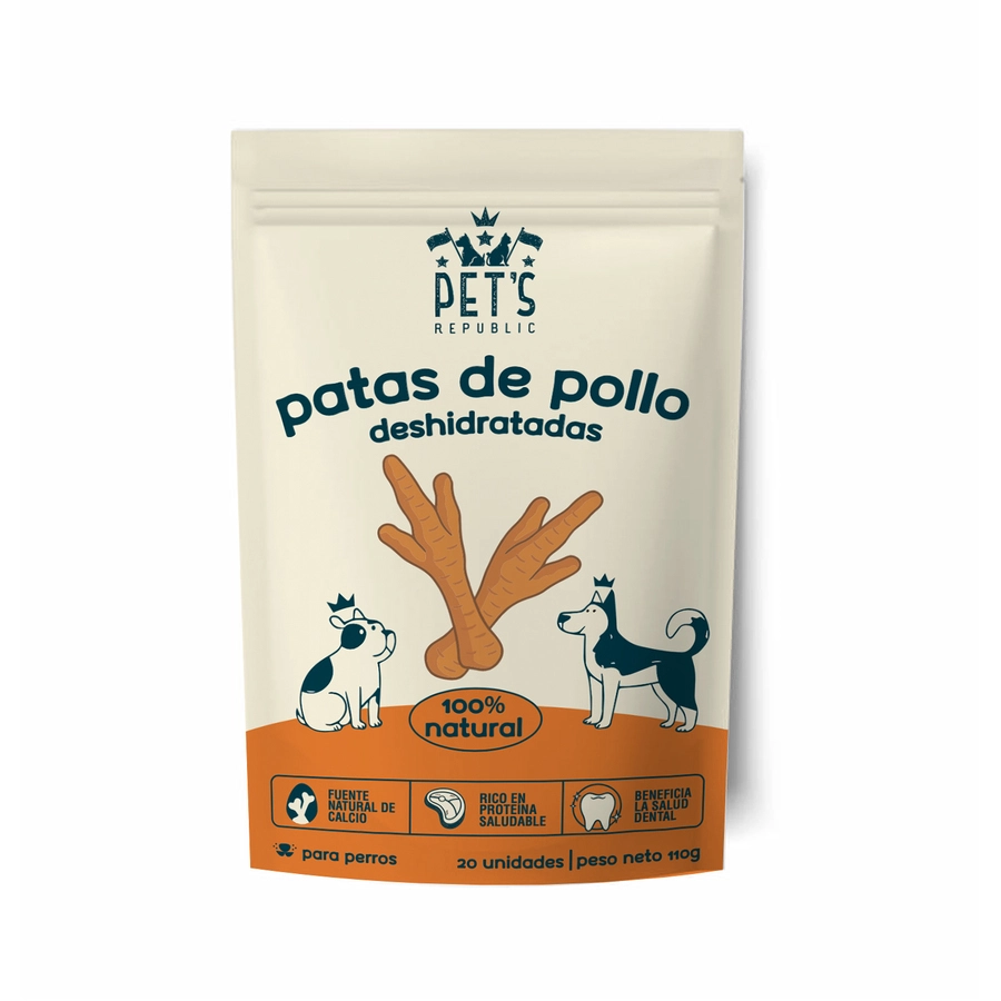 Snack Pet'S Republic Patas De Pollo Deshidratadas 20 Unidades