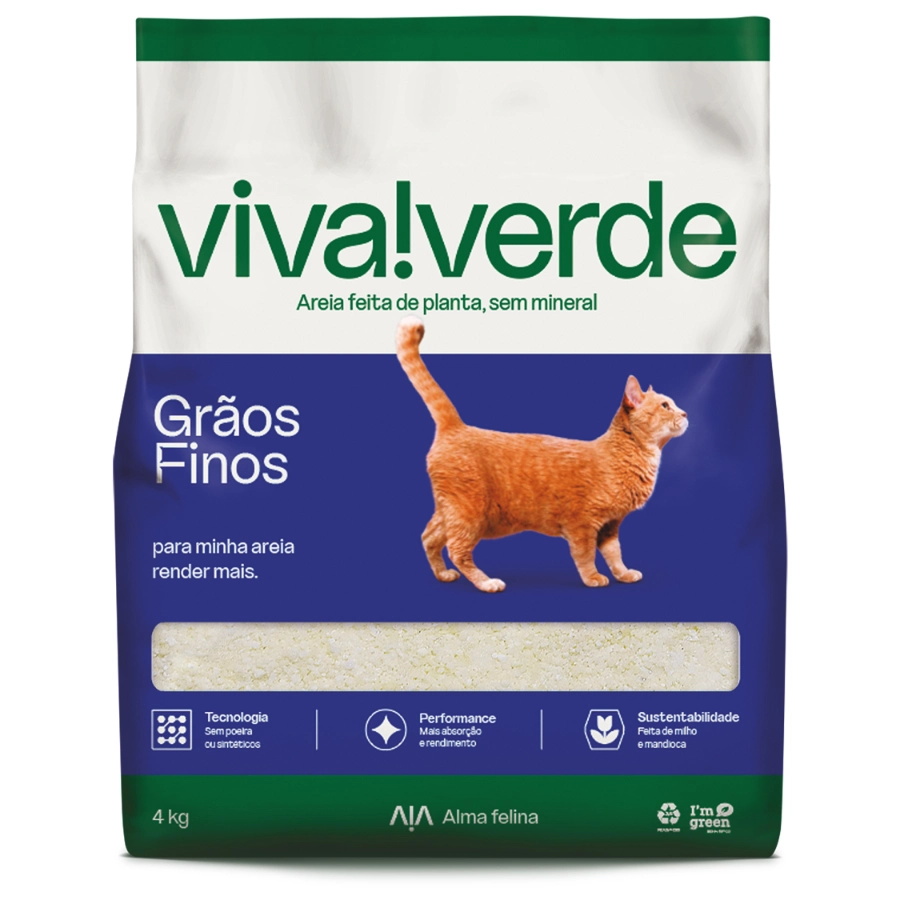Arena Para Gato Viva Verde 10 Kg Granos Finos, , large image number null