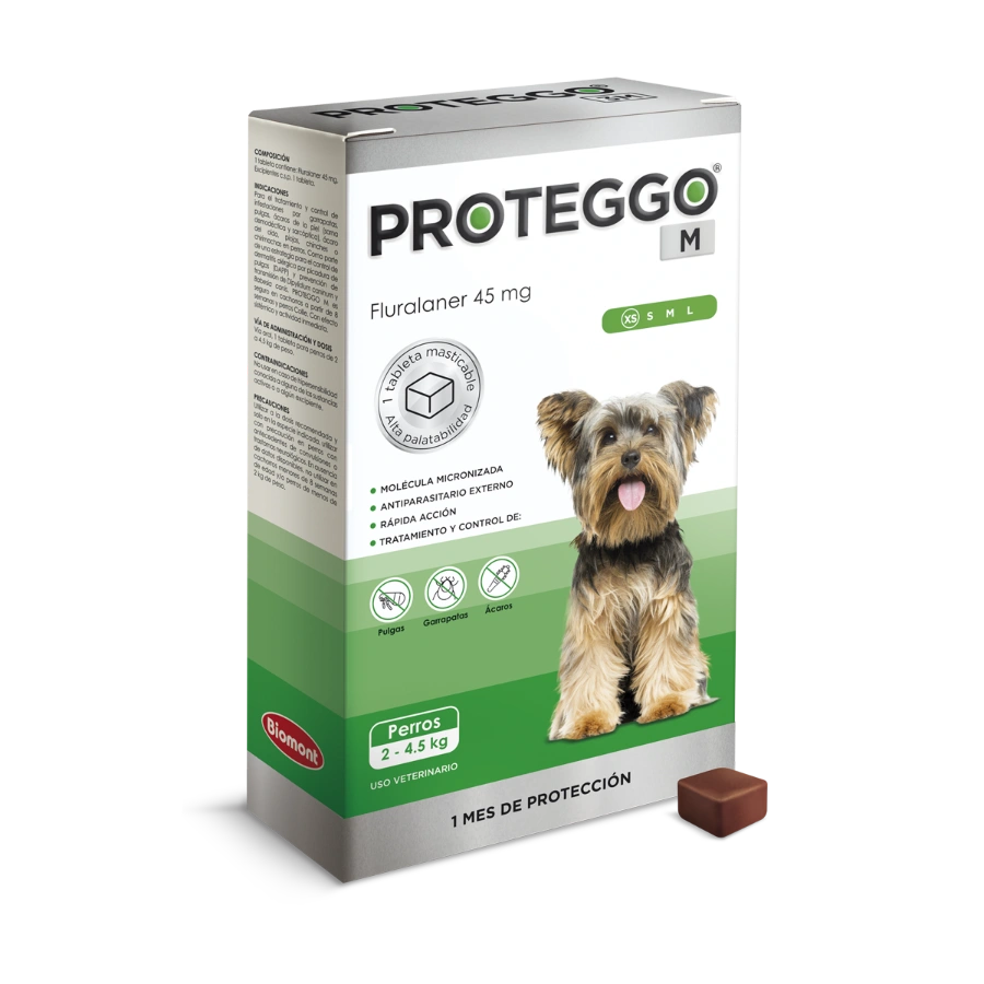 Proteggo m 45 mg para Perro 2 4,5Kg (1tab x caja)