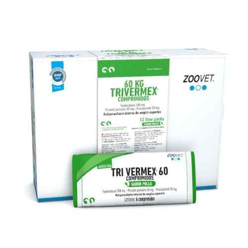 Zoovet Trivermex Antiparasitario Interno (C: Caja V:Blister) Venta blister de 6 Unidades, , large image number null