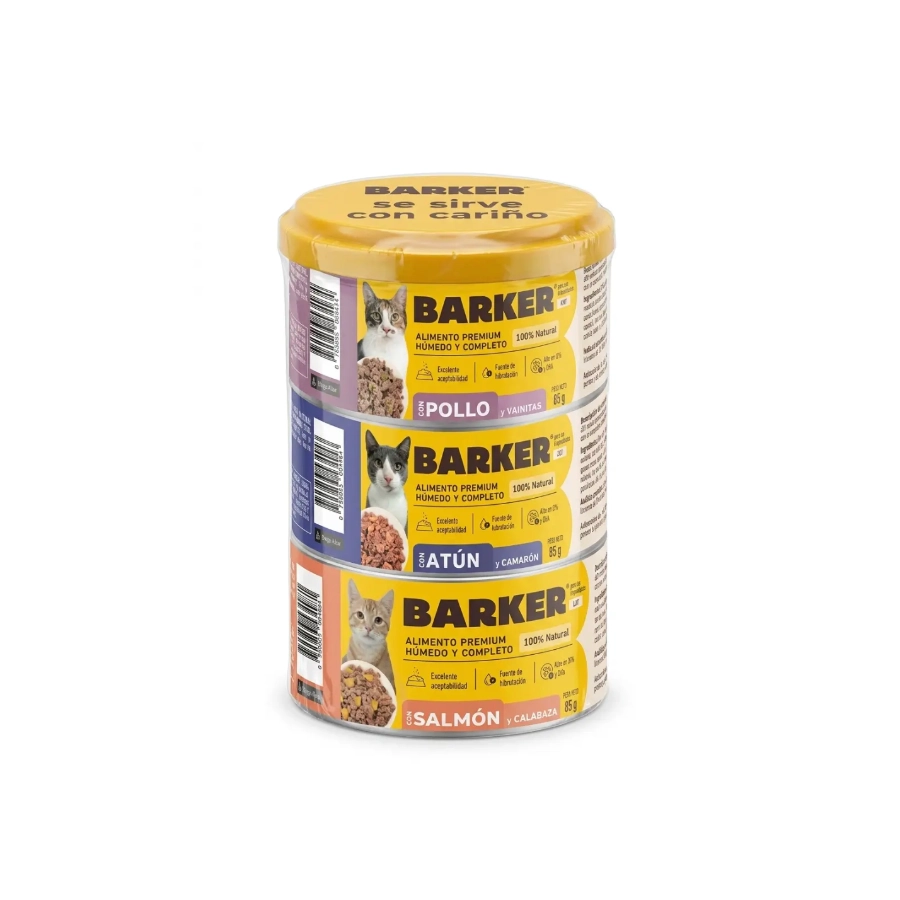 Barker Alimento H&uacute;medo Edici&oacute;n Especial 4pack + Tapa Lata, , large image number null