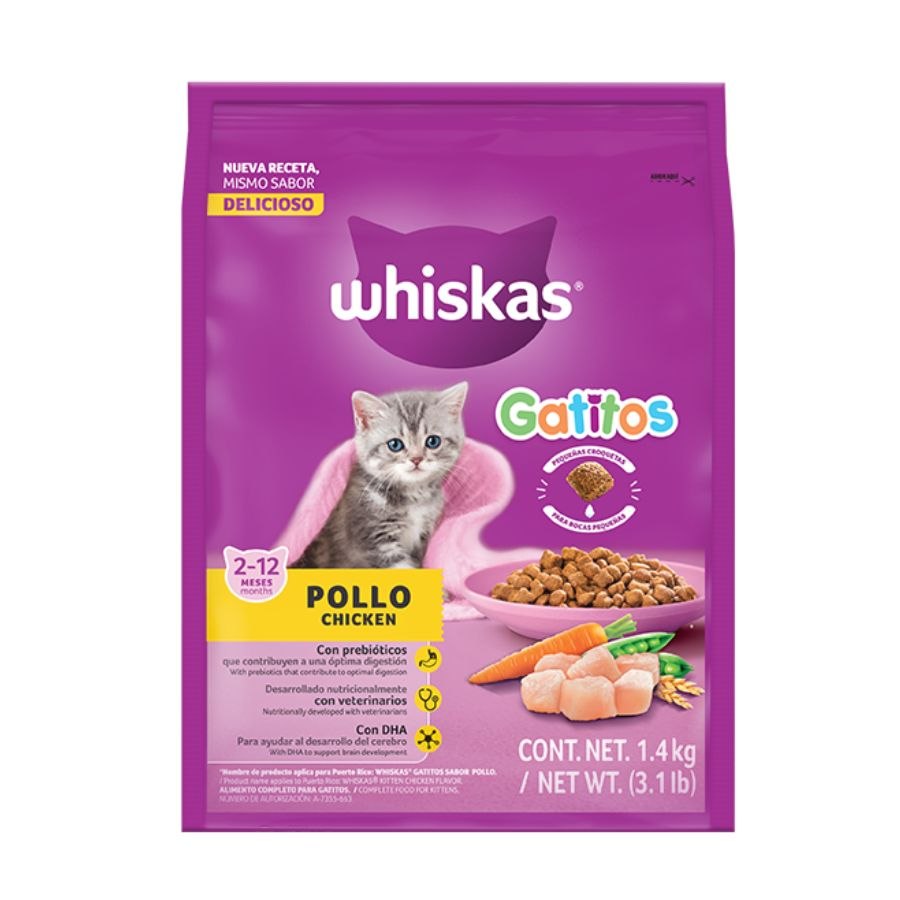 Whiskas Gatitos Pollo 1.4Kg, , large image number null