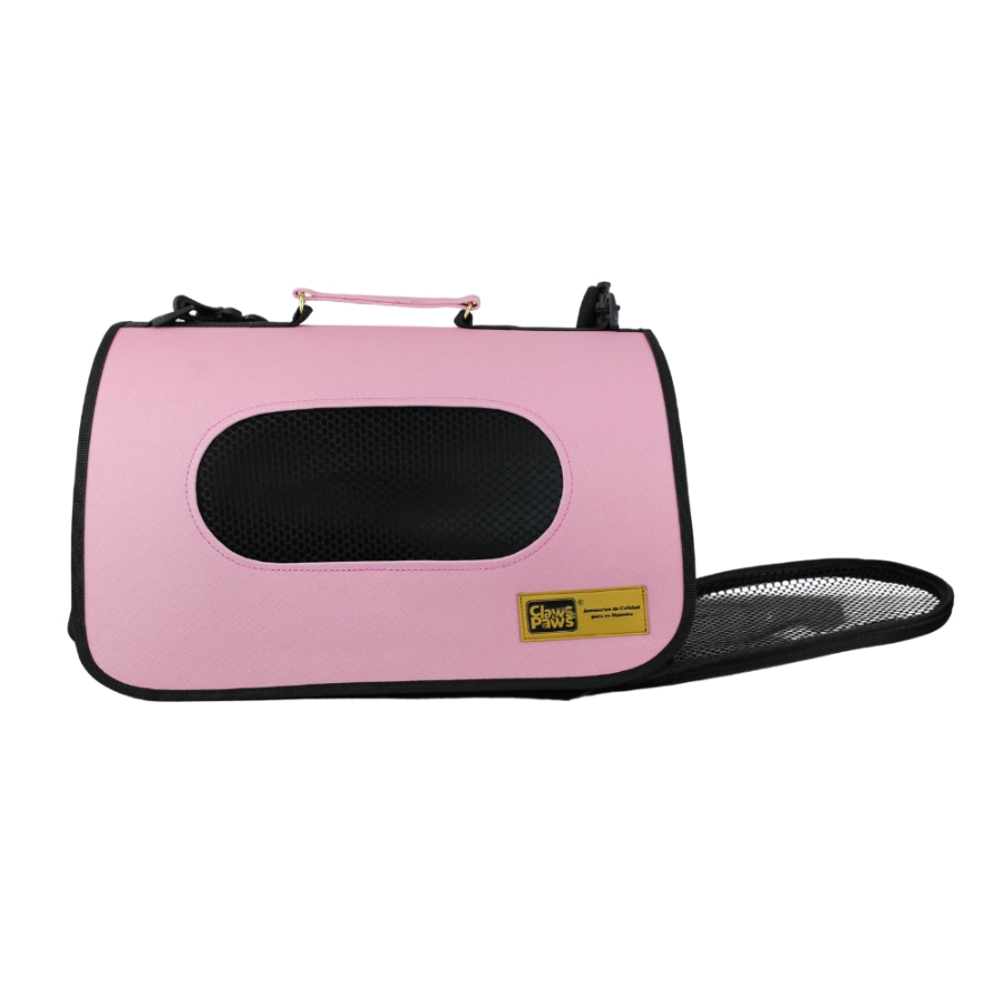 Claws & Paws Transportador Tipo Cuero Rosado, , large image number null