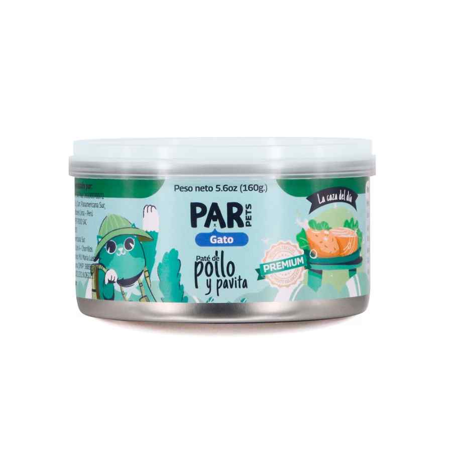 Par Pets gato paté de pollo y pavita 160g , , large image number null