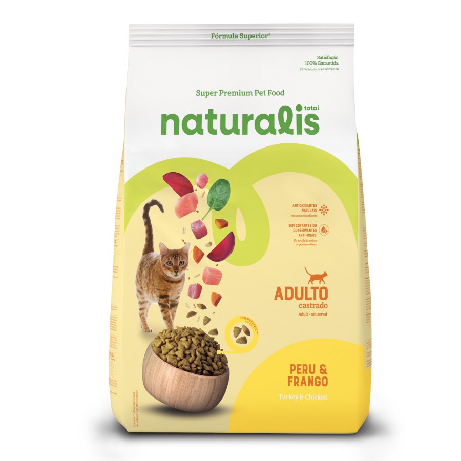 Naturalis Gato Adulto Castrado Pavo, Pollo y Frutas, , large image number null