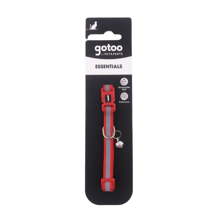 Gotoo! Collar Premium Reflectante Para Gato Rojo 1*20-30Cm, , large image number null