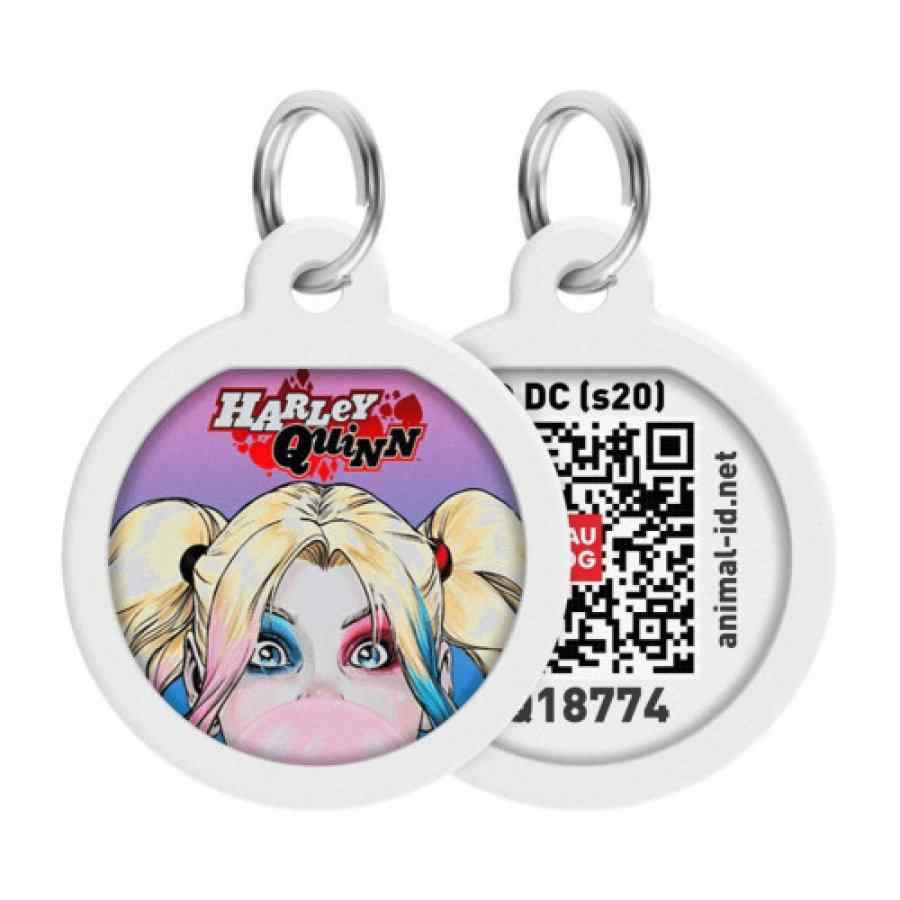 Placa De Identificación Waudog Smart Id Con Pasaporte Qr Harley Quinn, , large image number null