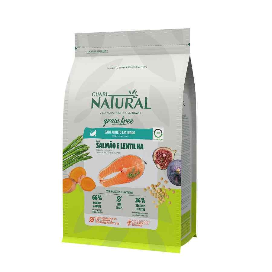 Guabi natural grain free gato adulto castrado sabor salmão e lentilha, , large image number null