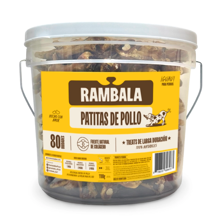 Rambala Balde Patas De Pollo (80Und)