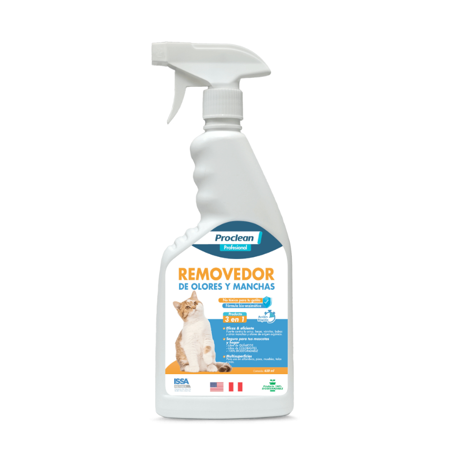 Removedor de olores y manchas para gatos 650 ml