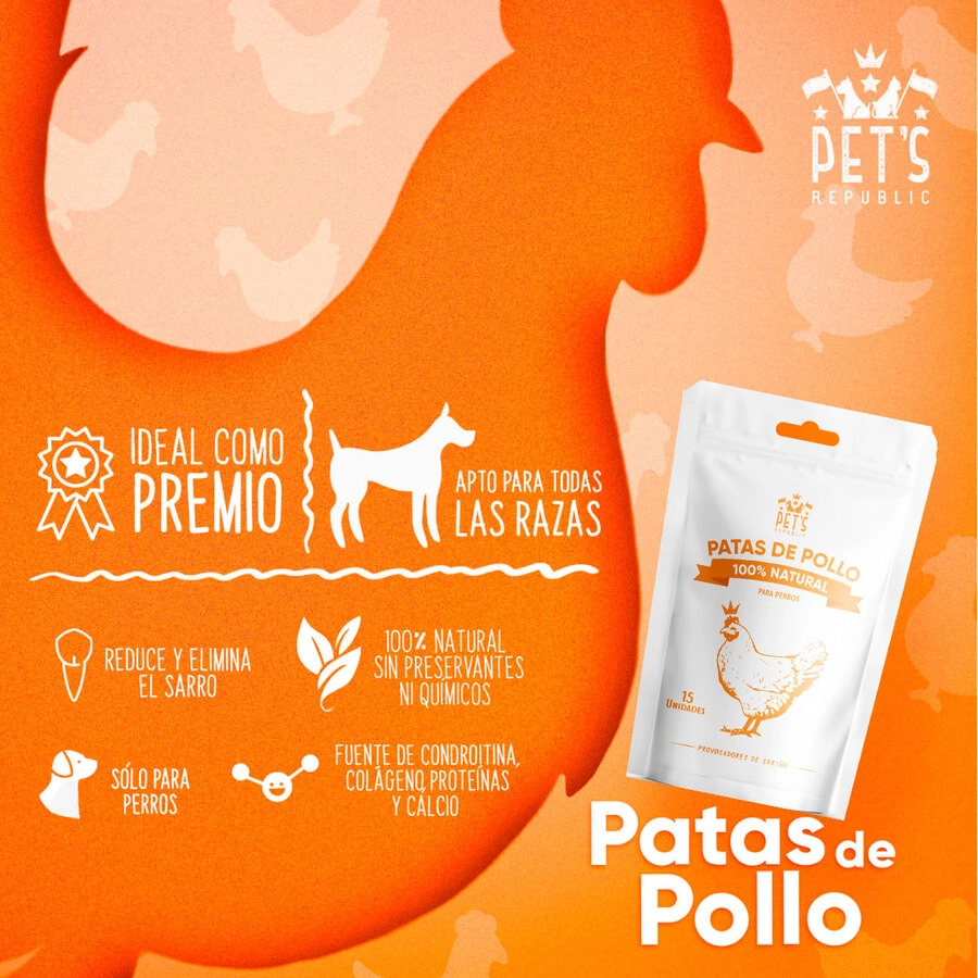 Snack Pet'S Republic Patas De Pollo 12 Unidades, , large image number null