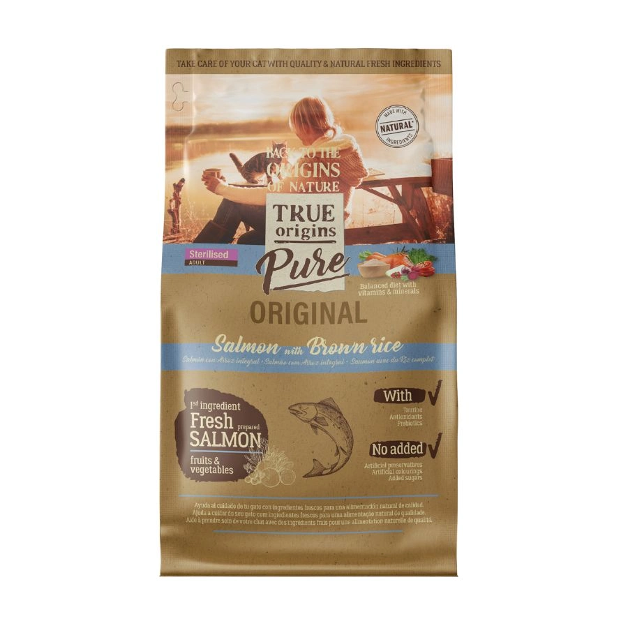 True Origins Pure Cat Adult Sterilized Salmon, , large image number null