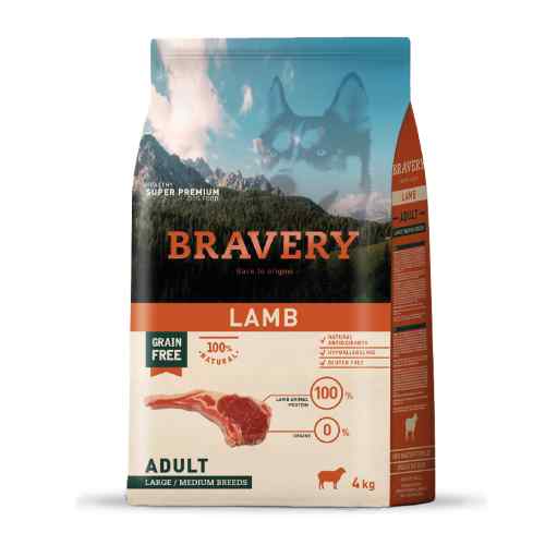 Bravery Cordero Adult Large/Medium Breed Alimento Seco Perro