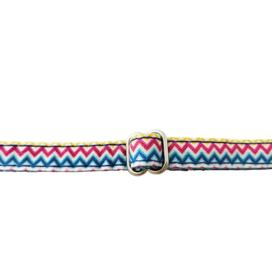 Collar Ajustable Con Estampado Zig-Zag Para Perros, , large image number null