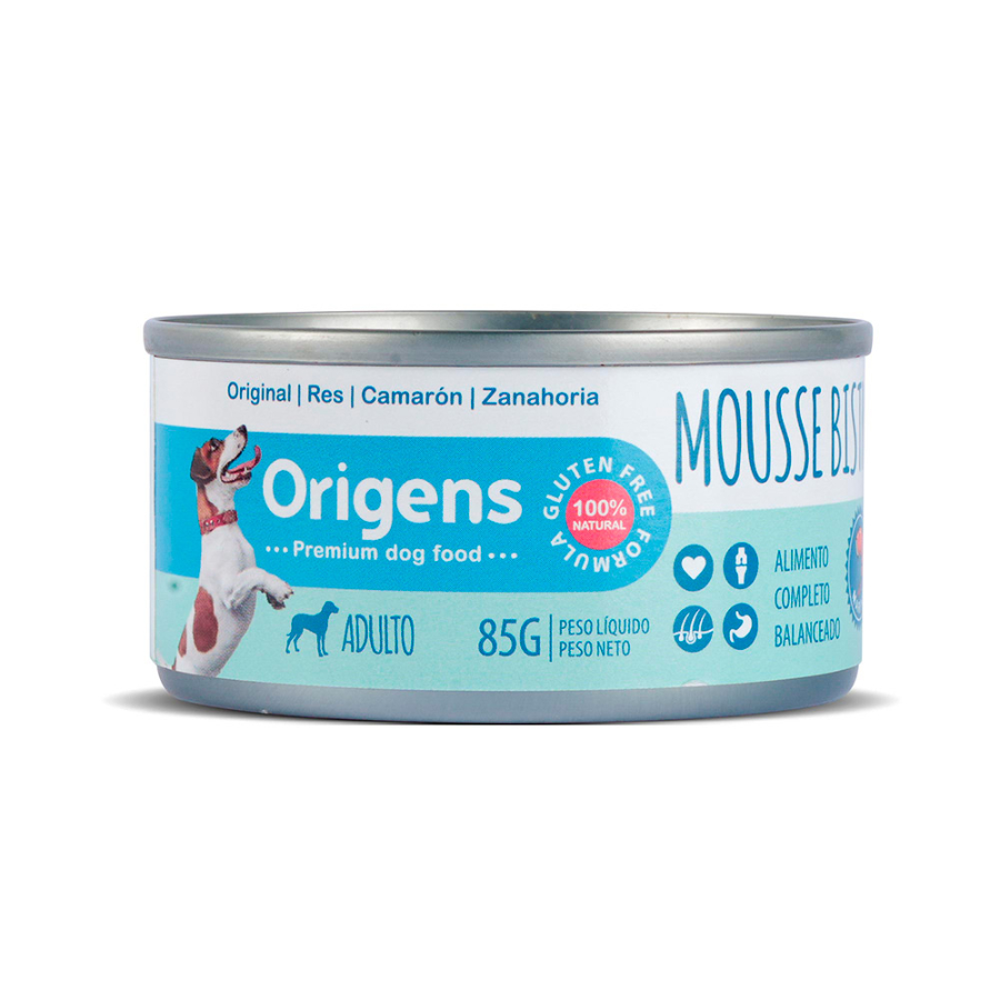 Origens mousse bistro marino res, camarón y zanahoria adulto 85 gr, , large image number null