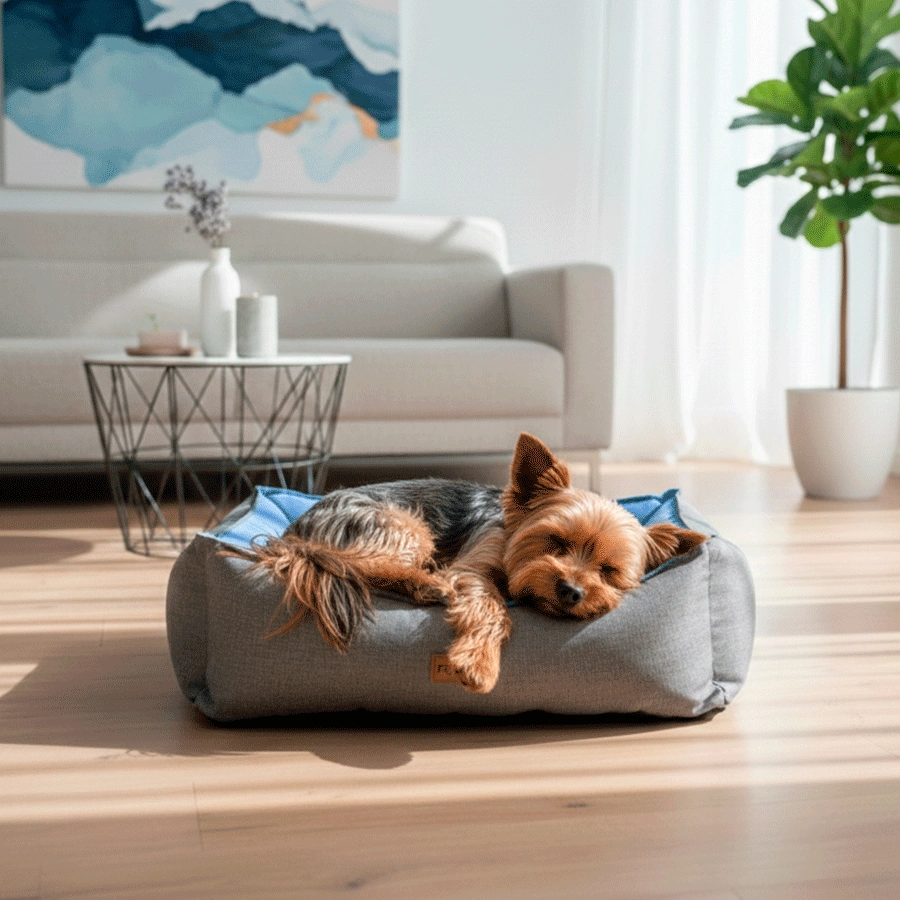 Sofa Cama De Verano Gris Y Celeste, , large image number null