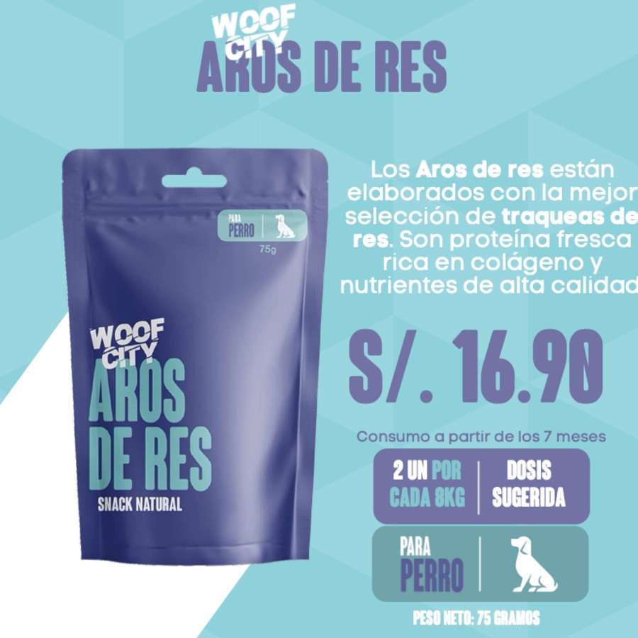 Woof City Aros De Res 75g, , large image number null
