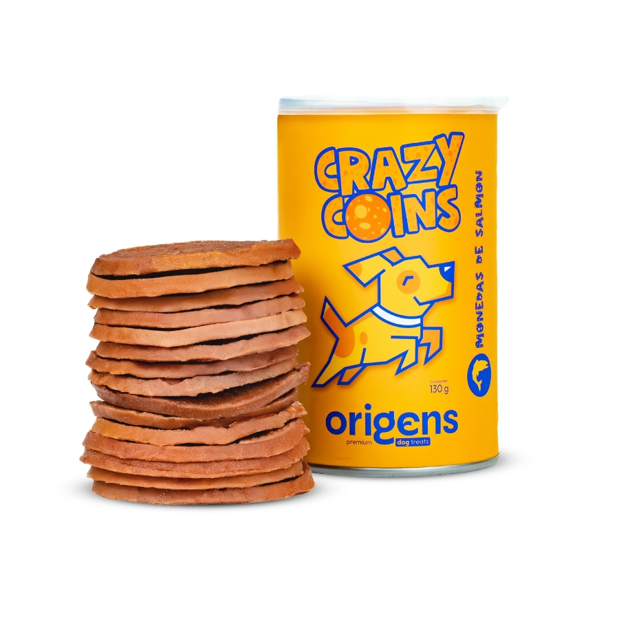 Snack Perros - Crazy Coins - Monedas De Salmon 130 Gr., , large image number null
