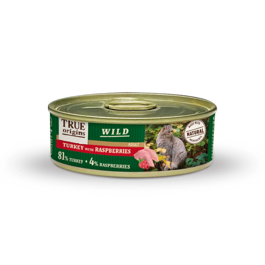 True Origins Wild Adulto Pavo Y Frambuesas Lata 85 Gr, , large image number null
