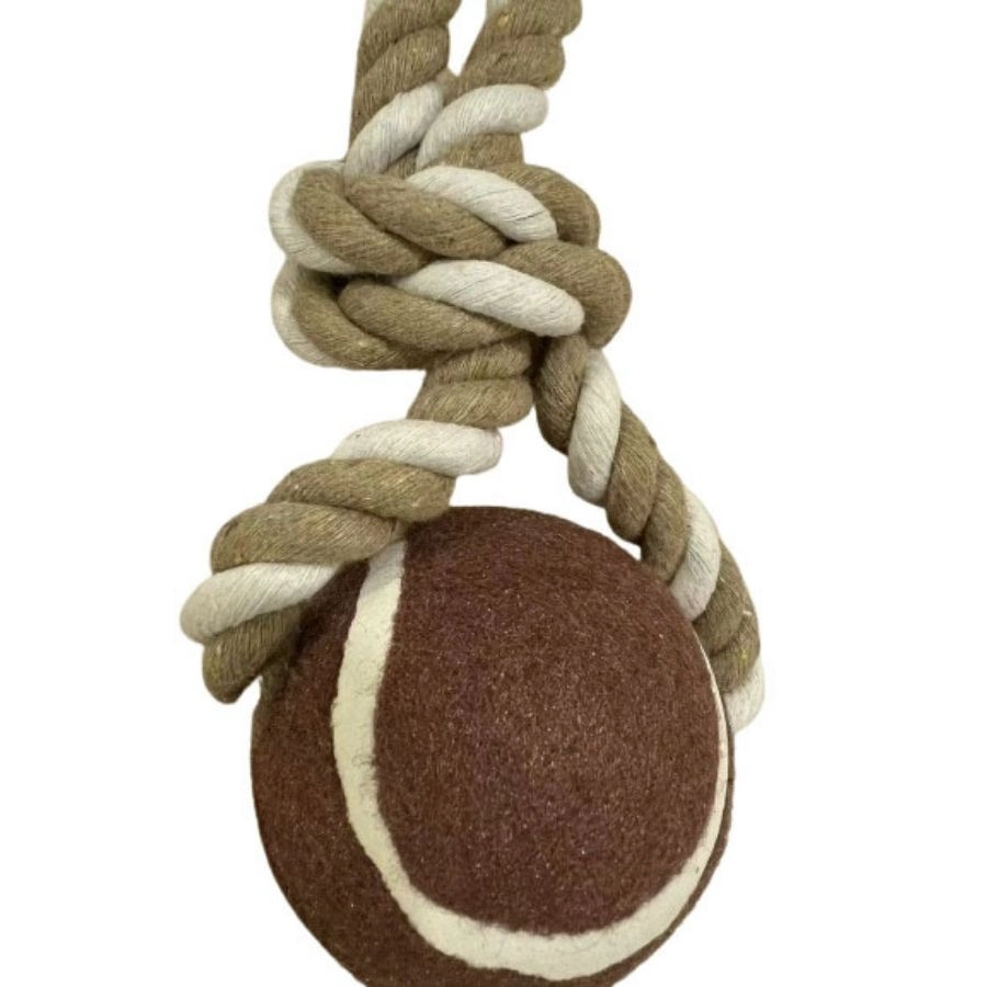 Tootoy! Pelota De Tennis Con Cuerda Anudada Y Tirador Para Perros, , large image number null