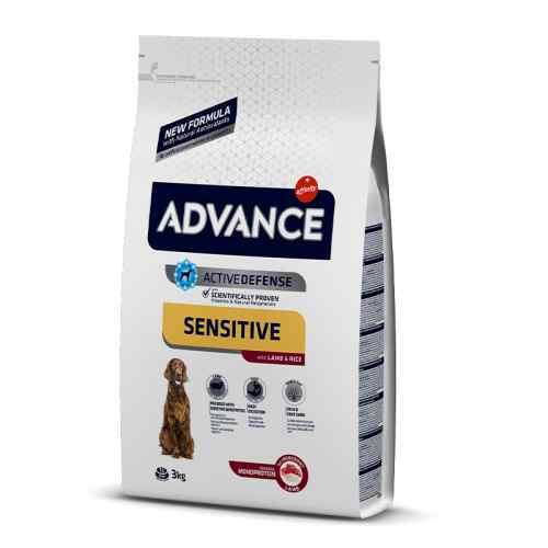 Advance Sensitive Cordero Y Arroz Para Adultos De Todos Los Tamaños 3Kg Alimento Seco Perro